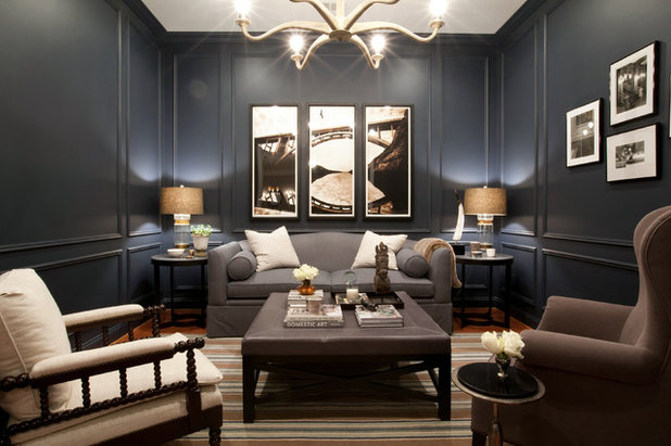 Contemporary Family Room by Elizabeth Reich
