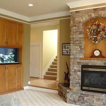 Baltimore Built-in Aquarium, Fireplace, and Theater