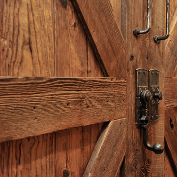 Barn doors, hand forged hardware