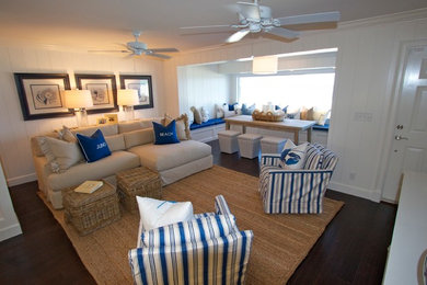 Family room - transitional family room idea in Miami