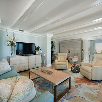 Beach Style Family Room