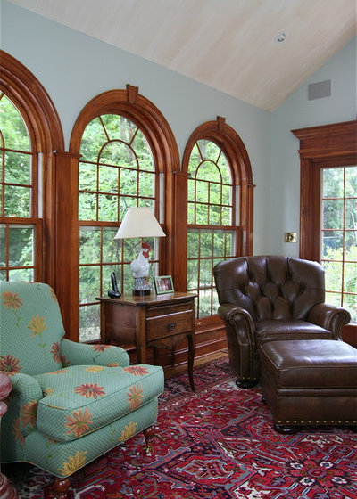 Traditional Family Room by Kim Metheny