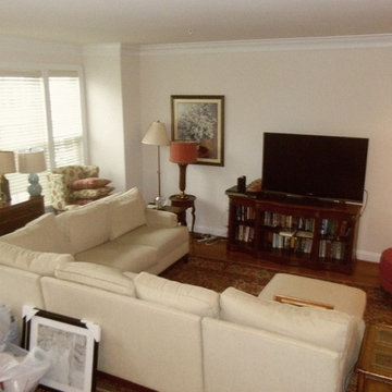 Before Updating living space with existing furniture