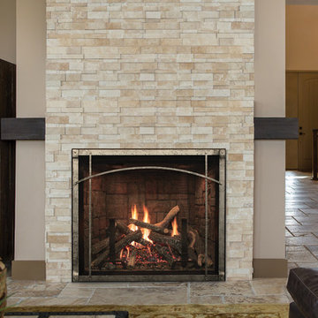 Beige Textured Fireplace - American Hearth