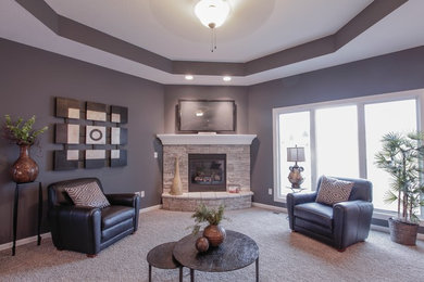 Family room - modern family room idea in Other
