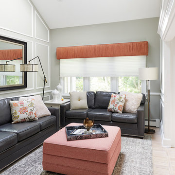 Belle Terre New Traditional: Persimmon & Grey Family Room