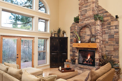 Example of a trendy family room design in Minneapolis