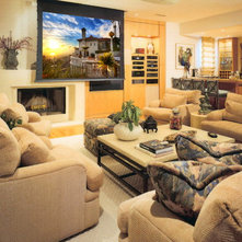 Contemporary Family Room by Bliss Home Theaters & Automation, Inc
