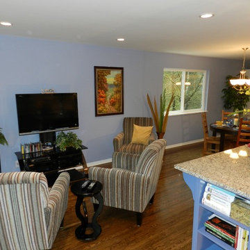 Blue and Bright Kitchen, Family Room