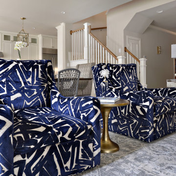 Blue and White Chairs