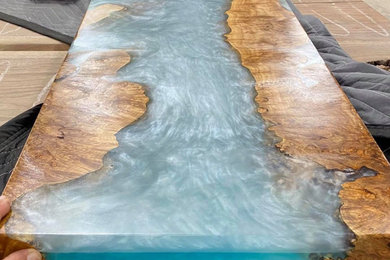 Blue ice table or wall art