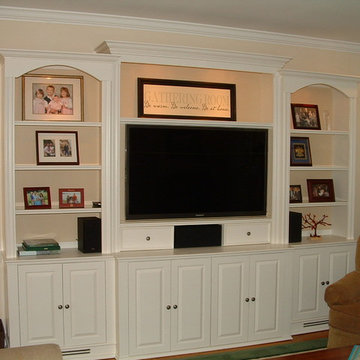 bookcase entertainment cabinetry , built in