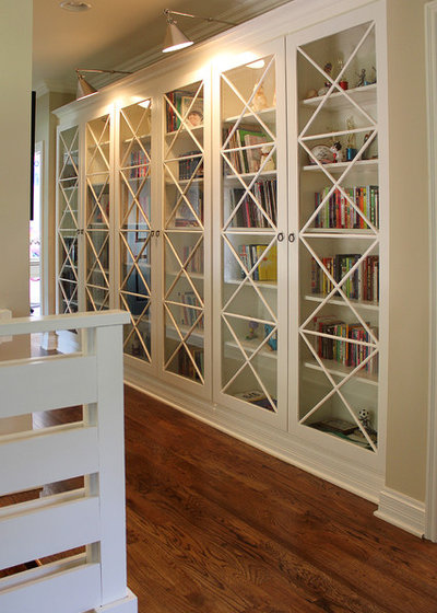 Transitional Family Room by Stacy Jacobi