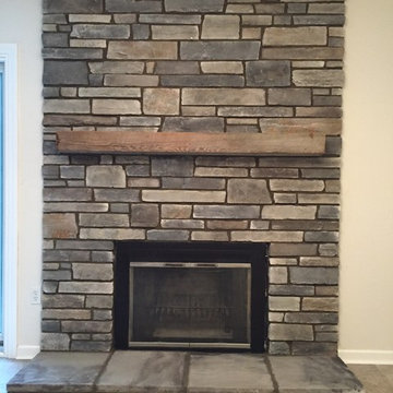 Boral Country ledge stone echo ridge color fireplace remodel