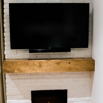 Brick Wall with Fireplace