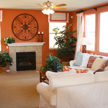 Bright and White Family Room
