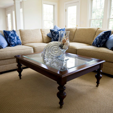 British Colonial Style family room