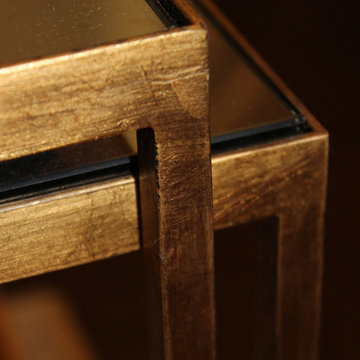 Brushed Gold Nesting Table Detail