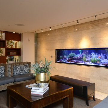 Built-in Aquarium in Luxury Residential High Rise Lobby