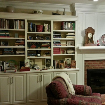 Built In Bookcases in white