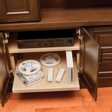 Built-in Entertainment Center Storage for Electronics from Dura Supreme Cabinetr