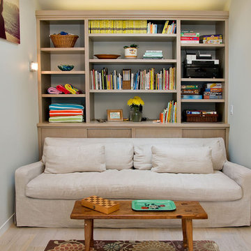 Built-in Storage behind Sofa