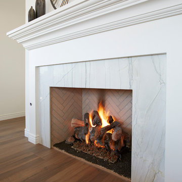 Calacatta Quartzite Fireplace Surround