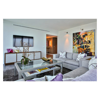 Canyon Ranch Penthouse Residence - Contemporary - Family Room - Miami ... - Luxury Hat Ranch Penthouse Eco Interior