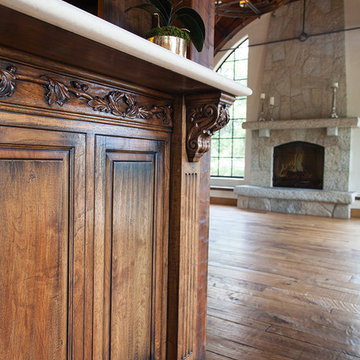 Carved Moldings in Old German Country Cottage