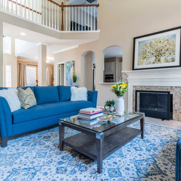 Casual Blue Family Room