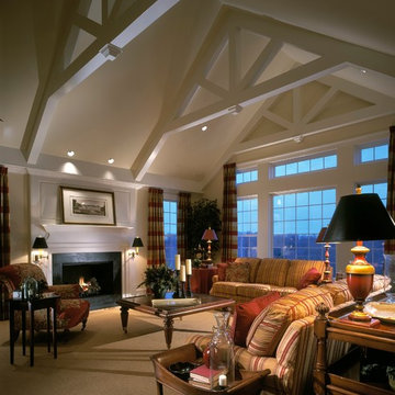 Cathedral Ceiling with exposed beams