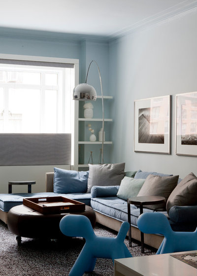 Contemporary Family Room by Laura Bohn Design Associates