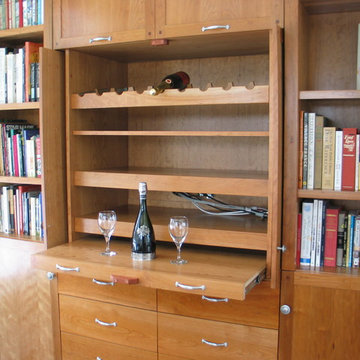 Cherry bookcase/wine cabinet
