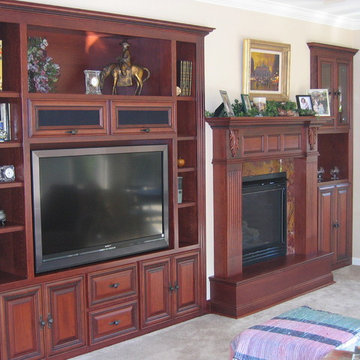 Cherry Entertainment Center and Mantle