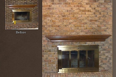 Chicago Fireplace Brick Refinishing Project