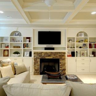 stone fireplace built ins houzz