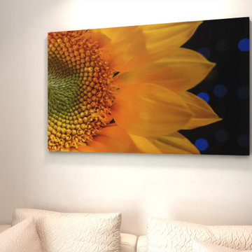 Close-up Sunflower Floral Nature Photo Wall Art Print
