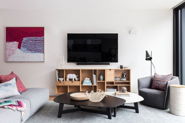 Contemporary Family Room by SJS Interior Design