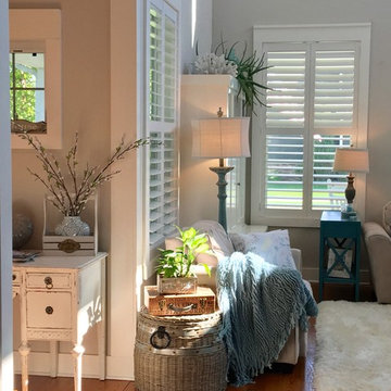 Coastal Cottage Transformation- Before & After- Shades VS Shutters
