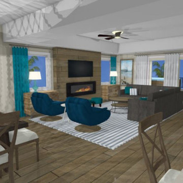 Coastal Living Room Beach E Design Project