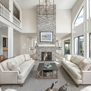 75 Beautiful Family Room With A Two Sided Fireplace Pictures Ideas June 21 Houzz