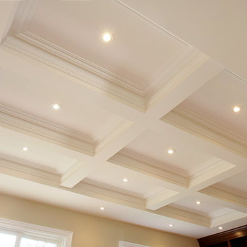 Coffered ceiling, plaster