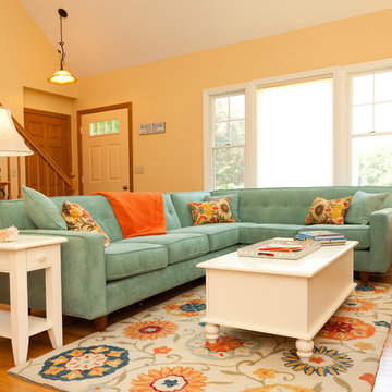 Color-infused update of seaside cottage