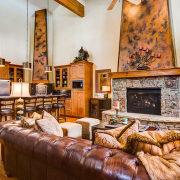 Colorado Ski Home Family Room and Kitchen