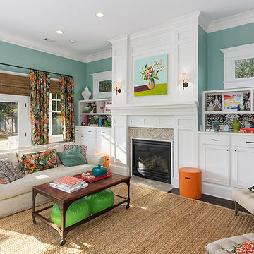 Colorful and Cheery Family Room