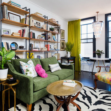 Colorful Downtown San Diego Condo Small Space - Living Room