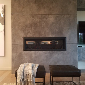 Concrete Fireplaces in two different Dunthrope homes