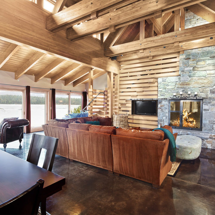 Concrete Floor Wood Inlay Houzz