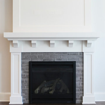 Contemporary Craftsman Great Room Fireplace