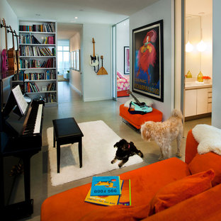 Contemporary Music Room | Houzz
